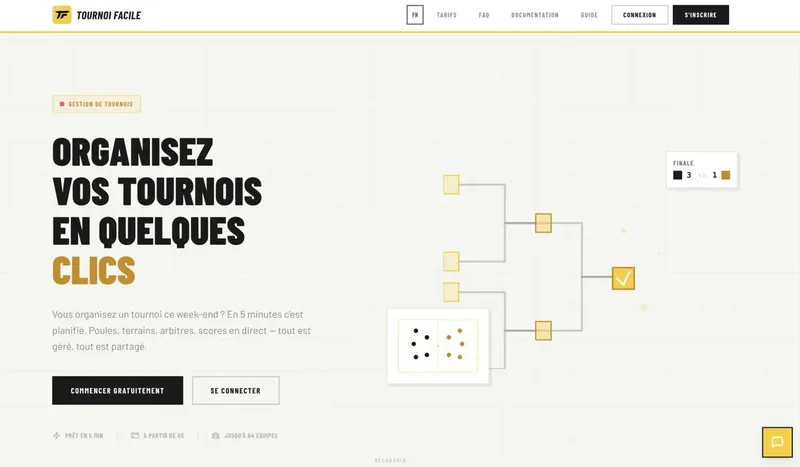 TournoiFacile - SaaS - Application web en production